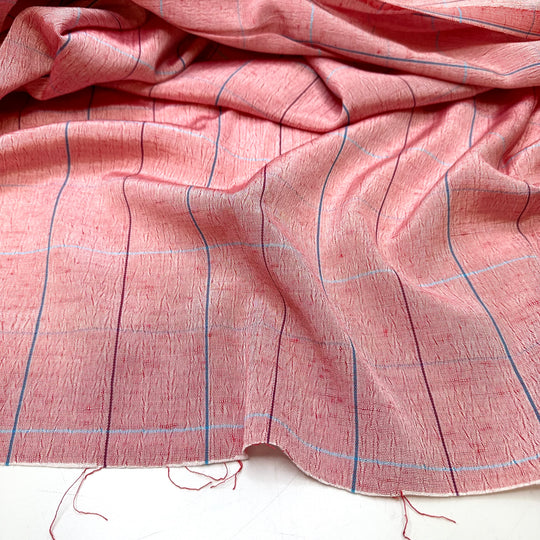 My Armour - Satin Jacquard Synthetic Woven - Red Multi Plaid - 2M Bundle