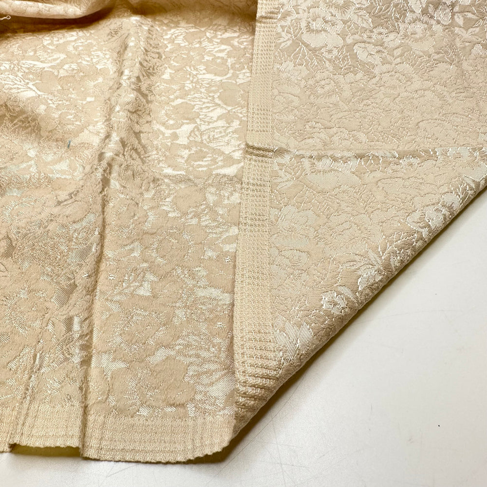 Wedding March - Tapestry Weave Cotton Blend Woven - Cream Floral - 0.9M Bundle