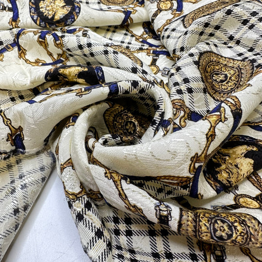 Versace On The Streets - Sateen Jacquard Cotton Blend Woven - Multi Geometric - 1.7M Bundle