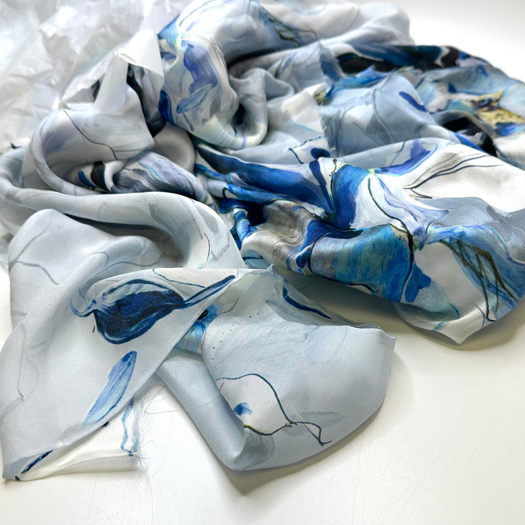 Blue/Green Mix Silk Scrap Pack - Silk Woven - Multi Geometric - Bundles