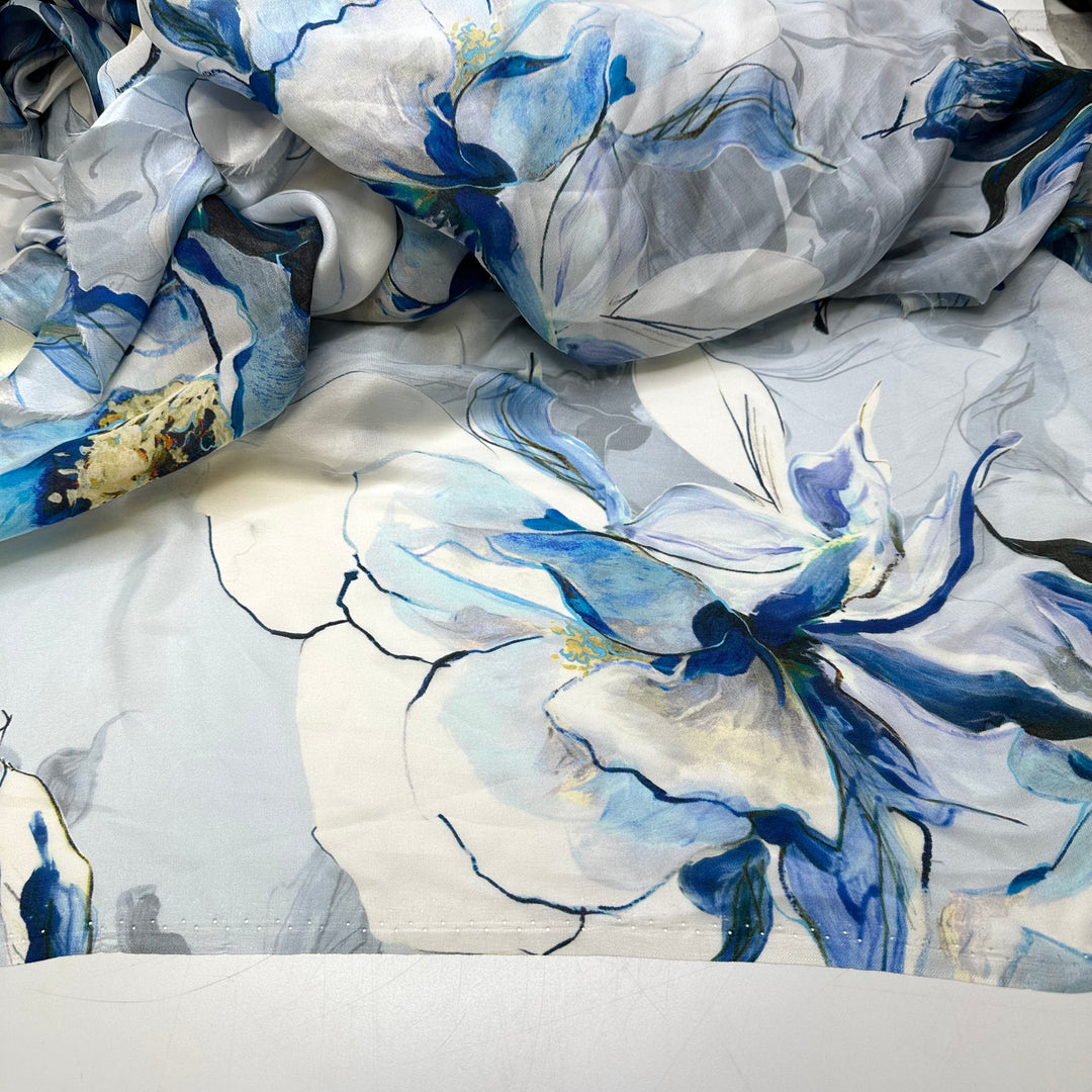 Blue/Green Mix Silk Scrap Pack - Silk Woven - Multi Geometric - Bundles