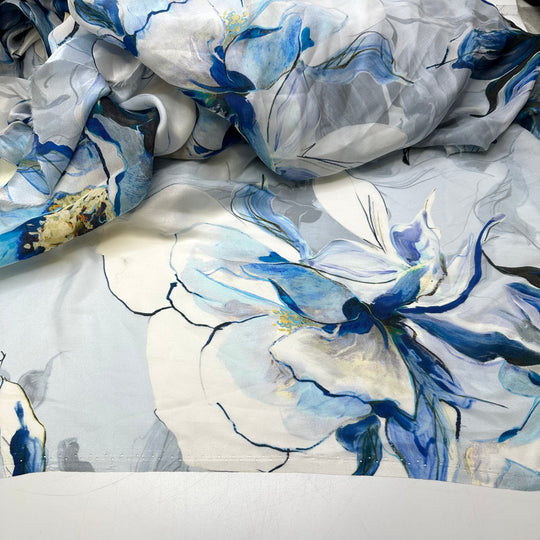 Blue/Green Mix Silk Scrap Pack - Silk Woven - Multi Geometric - Bundles
