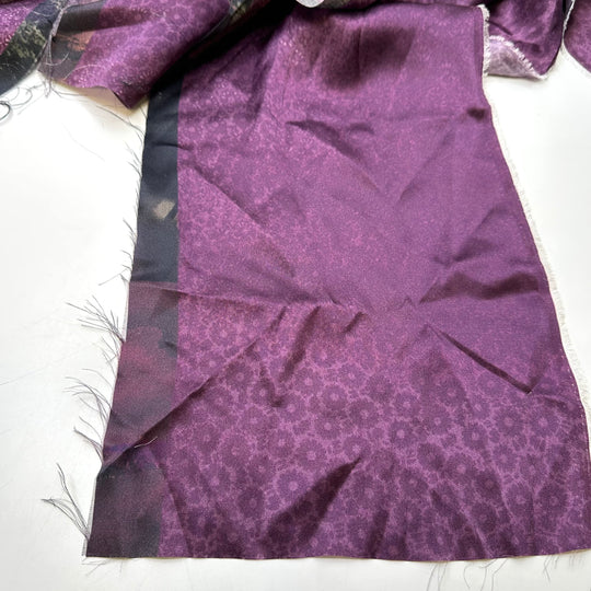 Purple  Silk Patterned Scrap Packs - Silk Woven - Purple Multi Geometric - Bundles