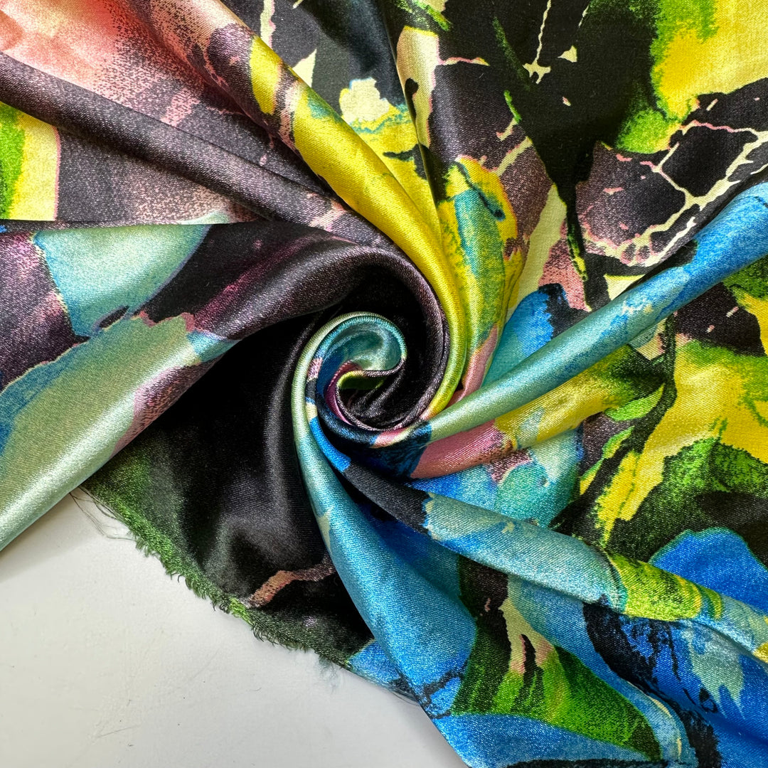 Colour Bomb - Satin Poly Woven - Multi Abstract - 1.1M Bundle