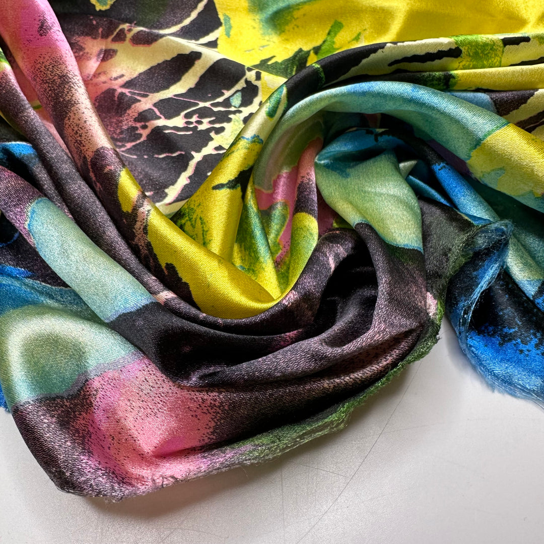 Colour Bomb - Satin Poly Woven - Multi Abstract - 1.1M Bundle