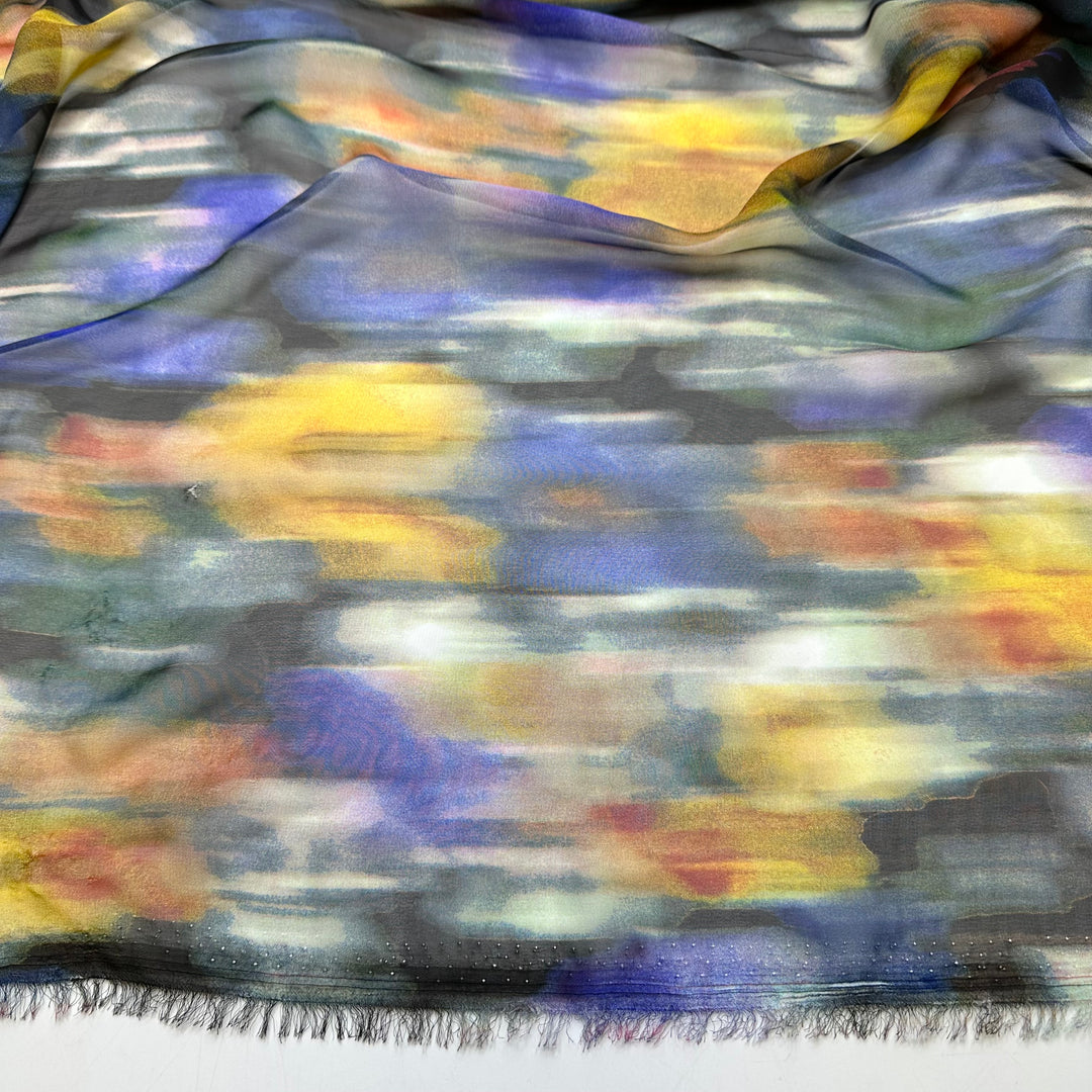 Driving Fast Through The Flower Fields - Chiffon Poly Woven - Multi Abstract - Bundles