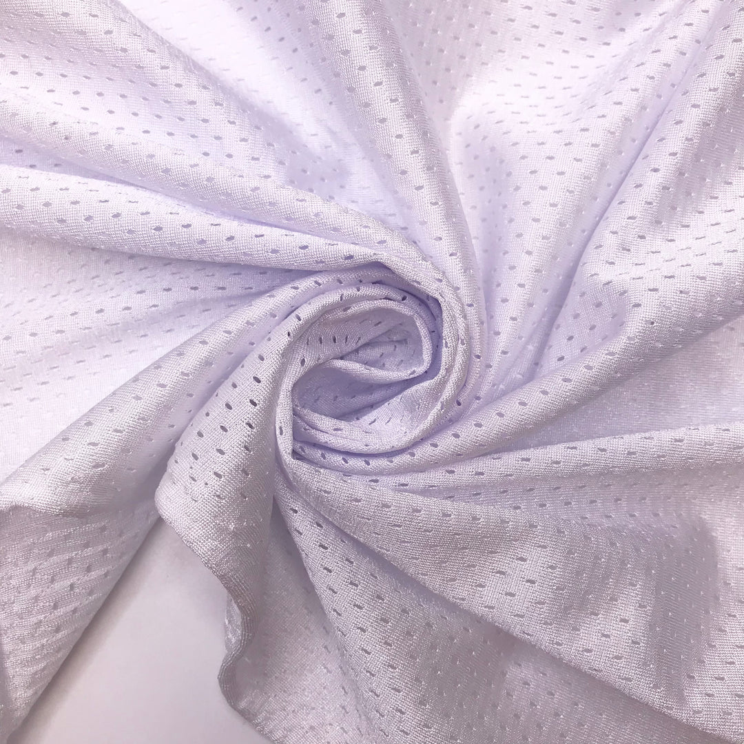 Like The Surface Of A Golf Ball - Sport Mesh Polyester Blend Knit - White - Bundles