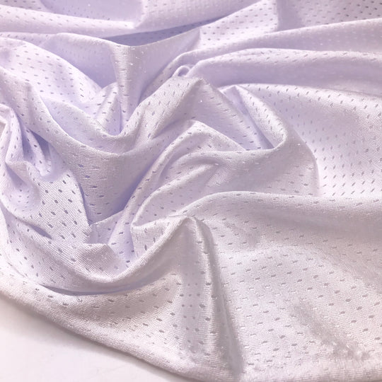 Like The Surface Of A Golf Ball - Sport Mesh Polyester Blend Knit - White - Bundles
