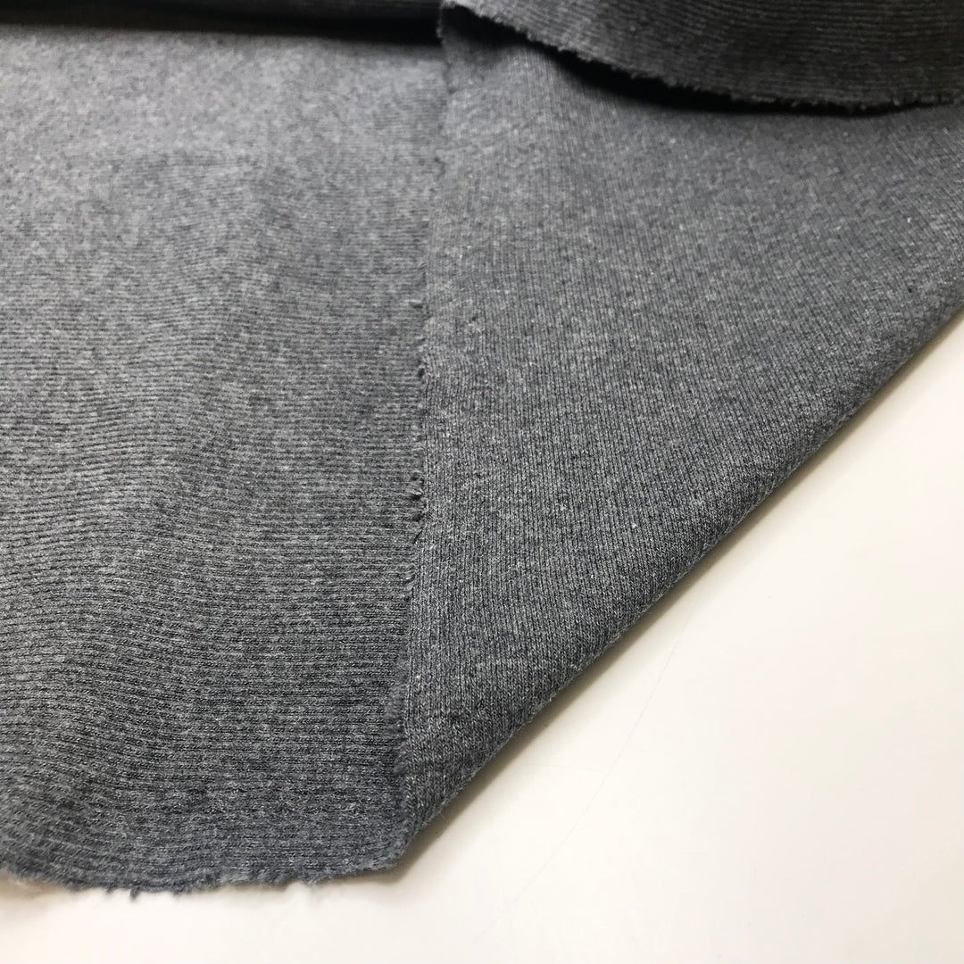 Downtime, On A Bed, With A Book - Rib Knit Cotton Blend Knit - Grey - Bundles