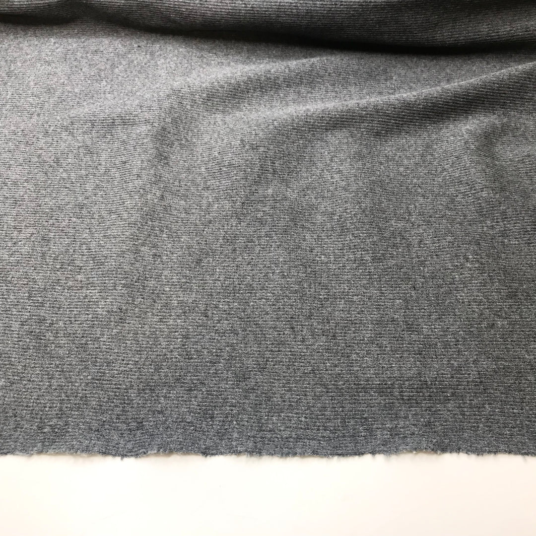 Downtime, On A Bed, With A Book - Rib Knit Cotton Blend Knit - Grey - Bundles