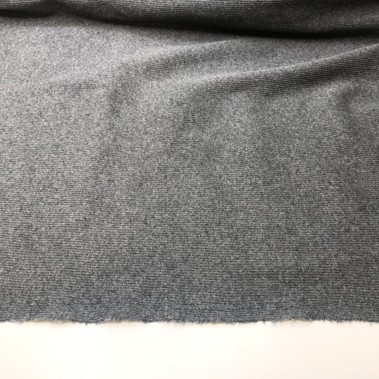 Downtime, On A Bed, With A Book - Rib Knit Cotton Blend Knit - Grey - Bundles