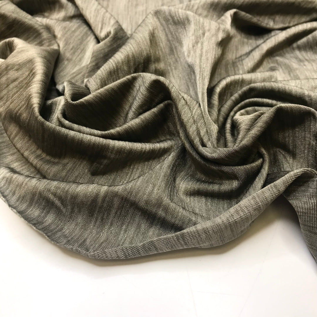 Im A Blur - Jersey Polyester Blend Knit - Green Abstract - 2M Bundle