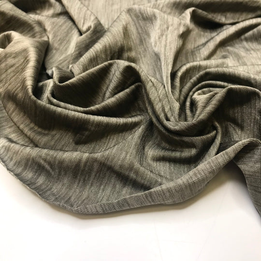 Im A Blur - Jersey Polyester Blend Knit - Green Abstract - 2M Bundle