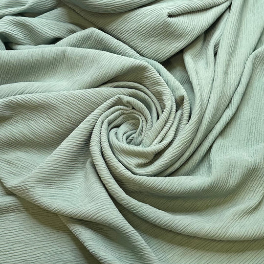 Sea Foam Waves - Polyester Blend Knit - Light Green - 3M Bundle
