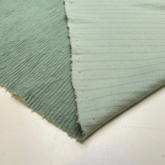 Sea Foam Waves - Polyester Blend Knit - Light Green - 3M Bundle