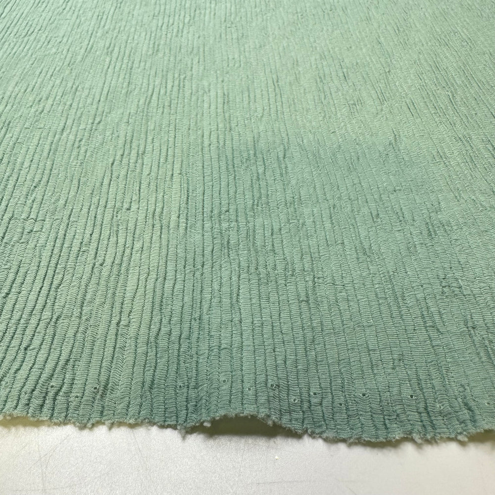 Sea Foam Waves - Polyester Blend Knit - Light Green - 3M Bundle