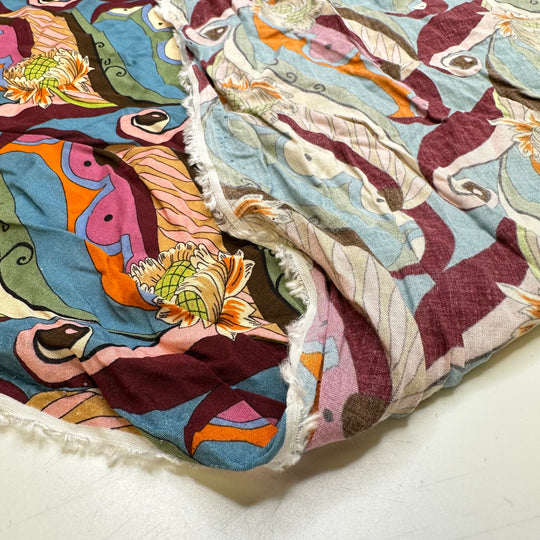 UB - Down By The River - Cotton Blend Woven - Multi Abstract - 1M Bundle