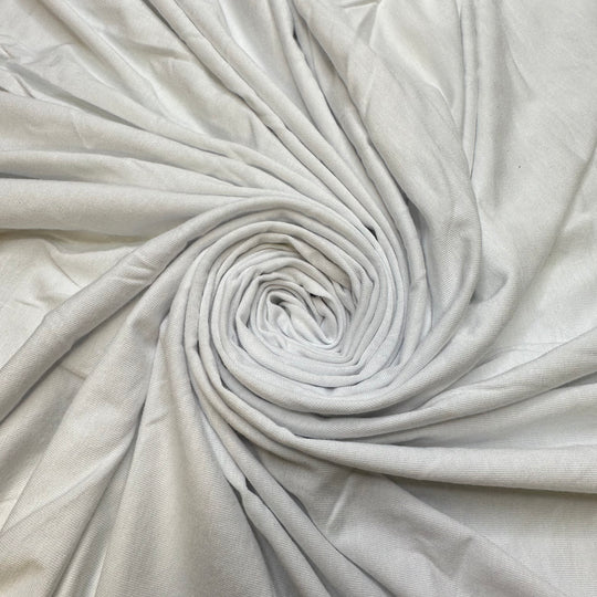 Late Season Snow - Bamboo Knit - White - 3.85M Bundle