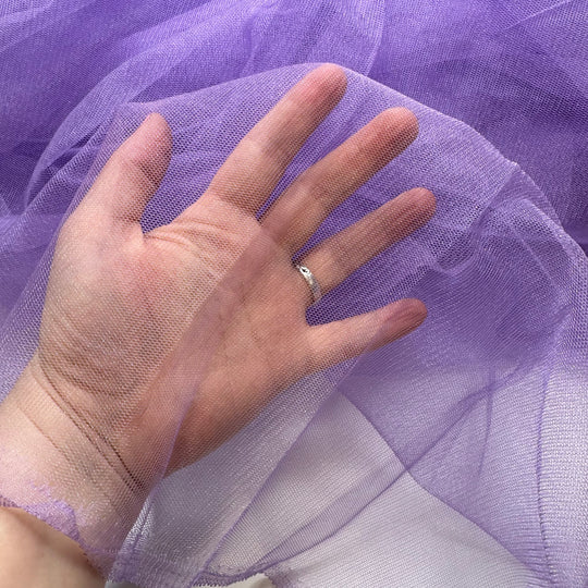 Grape Soda Bubbles - Vintage Tulle Poly Knit - Light Purple - 4.8M Bundle