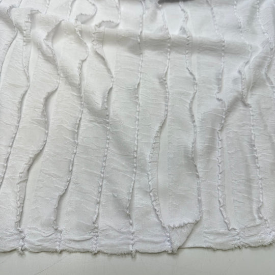 Wind Stream Clouds - Flounces Poly Knit - White - 1.25M Bundle