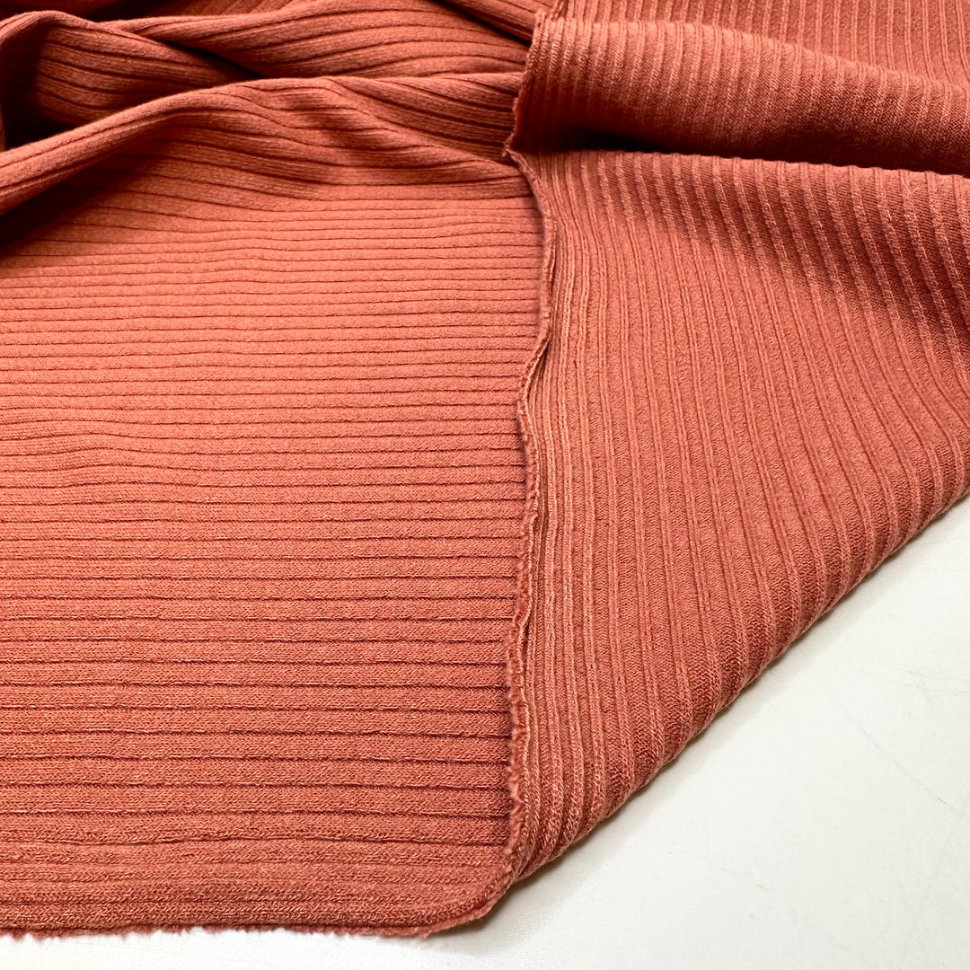 Im All About The Elasticated Waistbands - Rib Knit Poly Knit - Red/Brick Red - Bundles