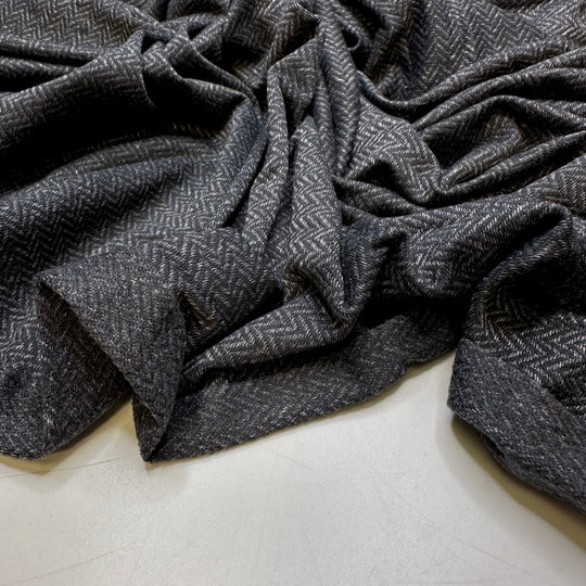 Ironing My Favourite Suit - Polyester Blend Knit - Grey Geometric - 3.55M Bundle