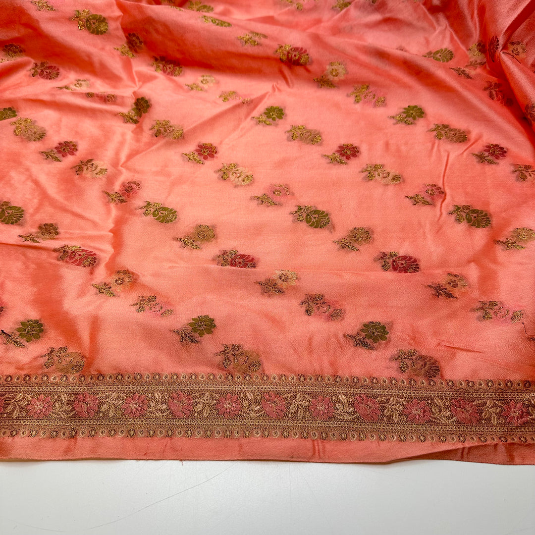 Interwoven Stories - Embroidered Poly Woven - Pink Multi Floral Border - 2.2M Bundle