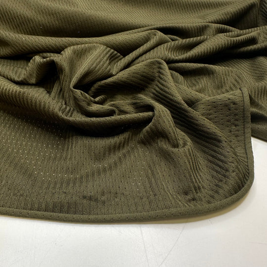 Dusting Off The Football Kit - Polyester Blend Woven - Green Stripes - 1M Bundle