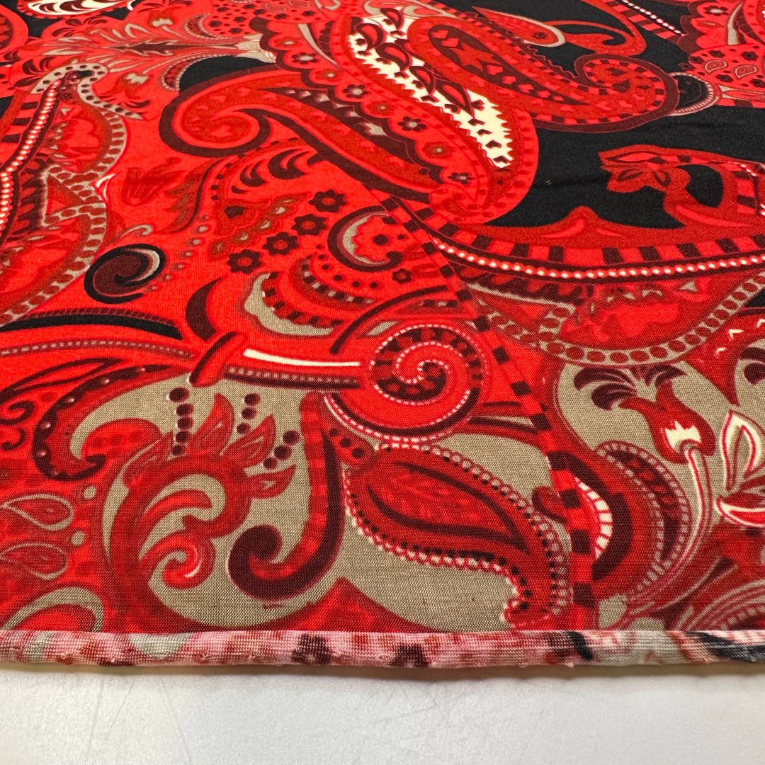 UB - Getting Sunburnt - Poly/Spandex Knit - Red Multi Paisley - 1.6M Bundle