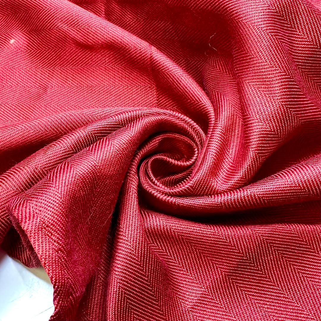 Herringbon-afide - Herringbone Poly Woven - Burgundy - 1.2M Bundle