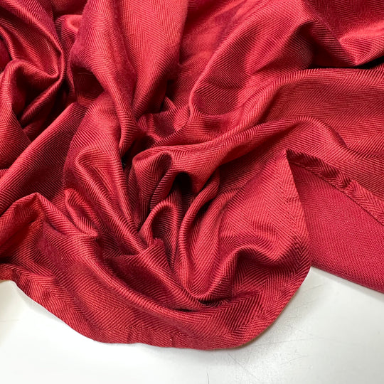 Herringbon-afide - Herringbone Poly Woven - Burgundy - 1.2M Bundle