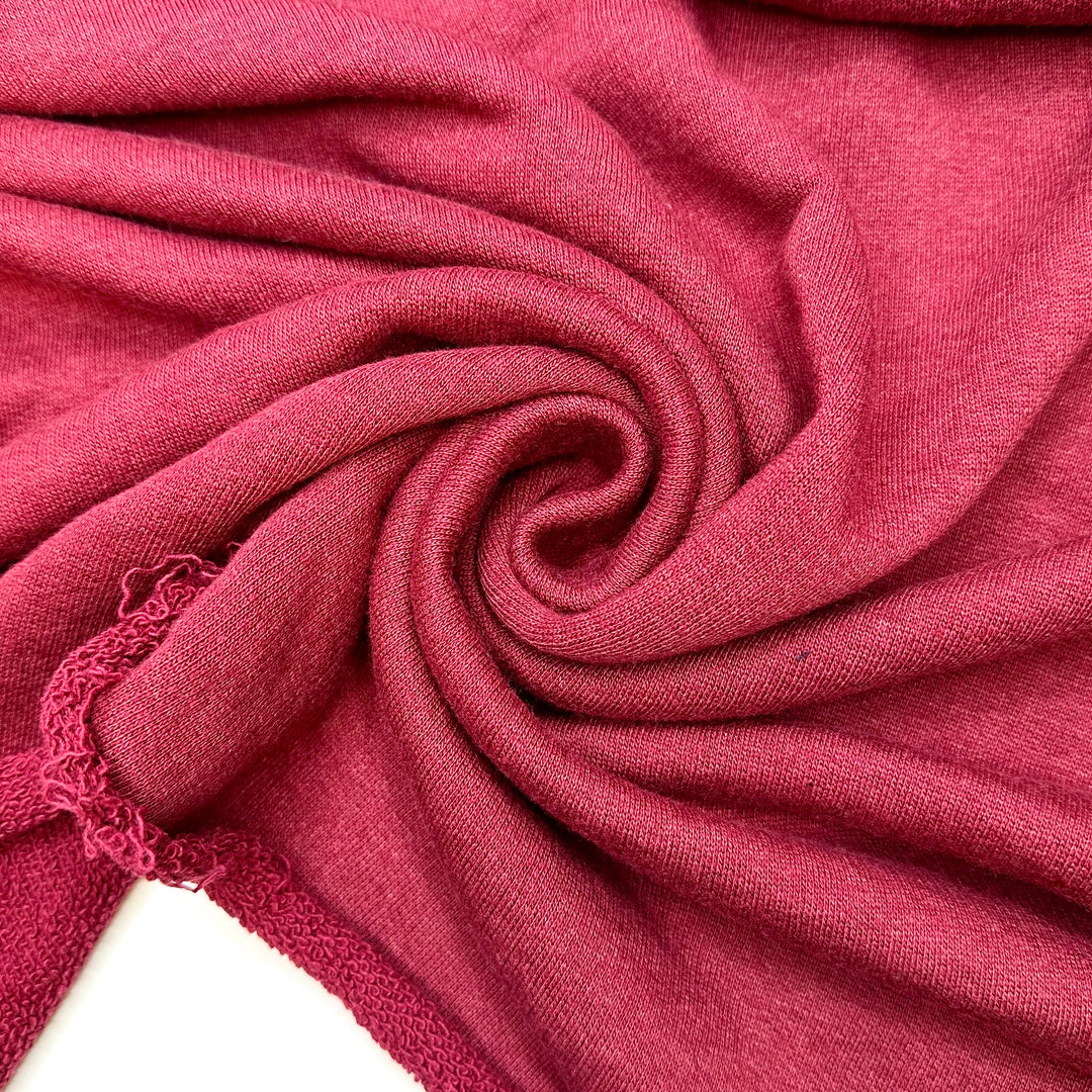 Cocktail Master Class - French Terry Poly/Cotton Knit - Burgundy - Bundles