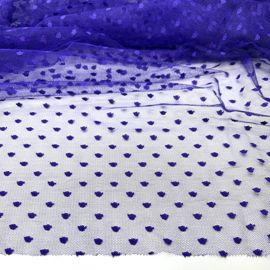 Not Your Average Mesh - Mesh Poly Woven - Purple Polka Dots - 2M Bundle