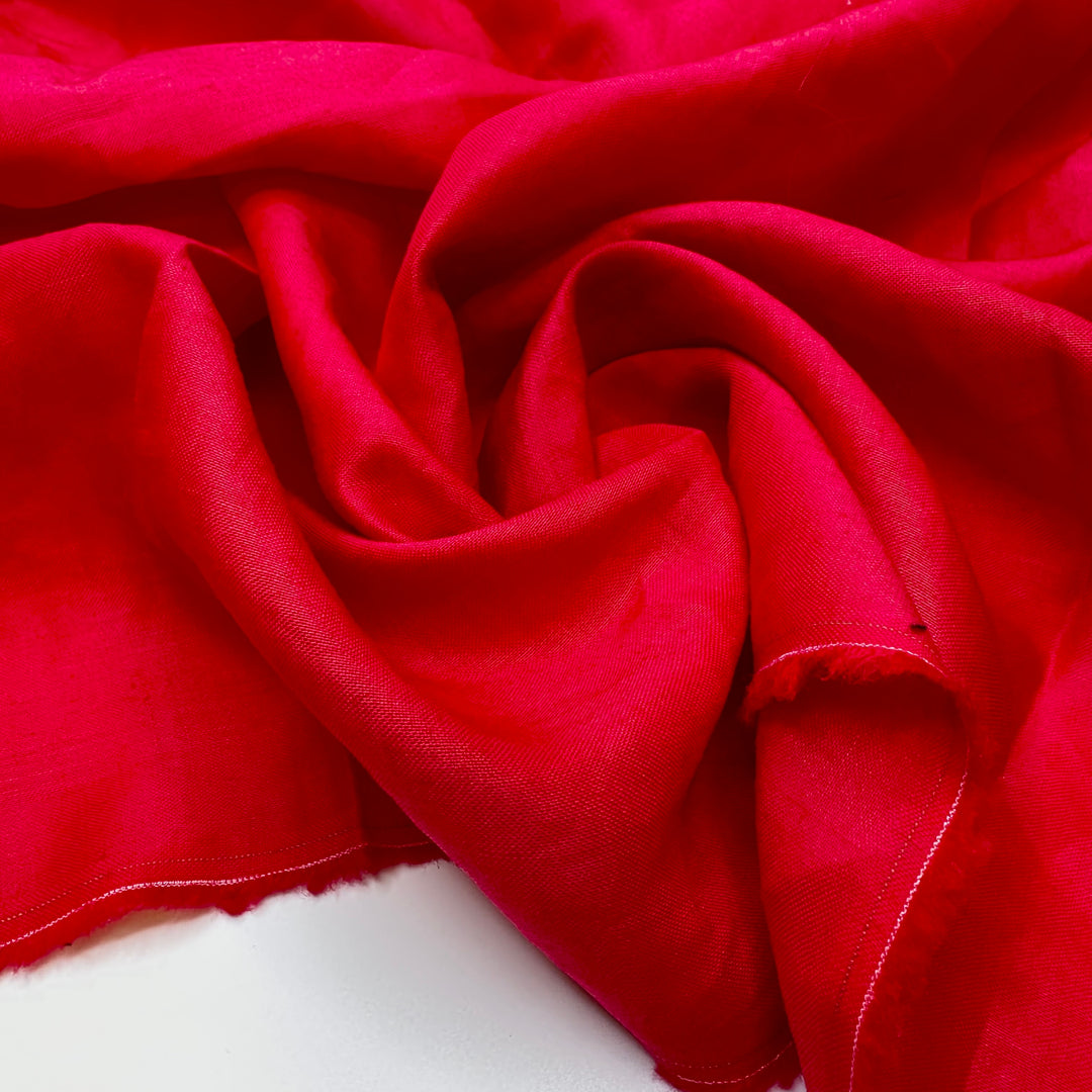 Raspberry Blush - Linen Blend Woven - Red/Pink - 1.4M Bundle