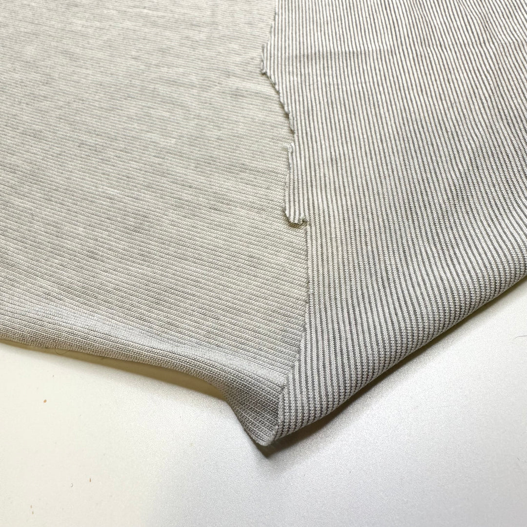 Prank Calls - Polyester Blend Knit - Light Grey Stripes - 1.2M Bundle