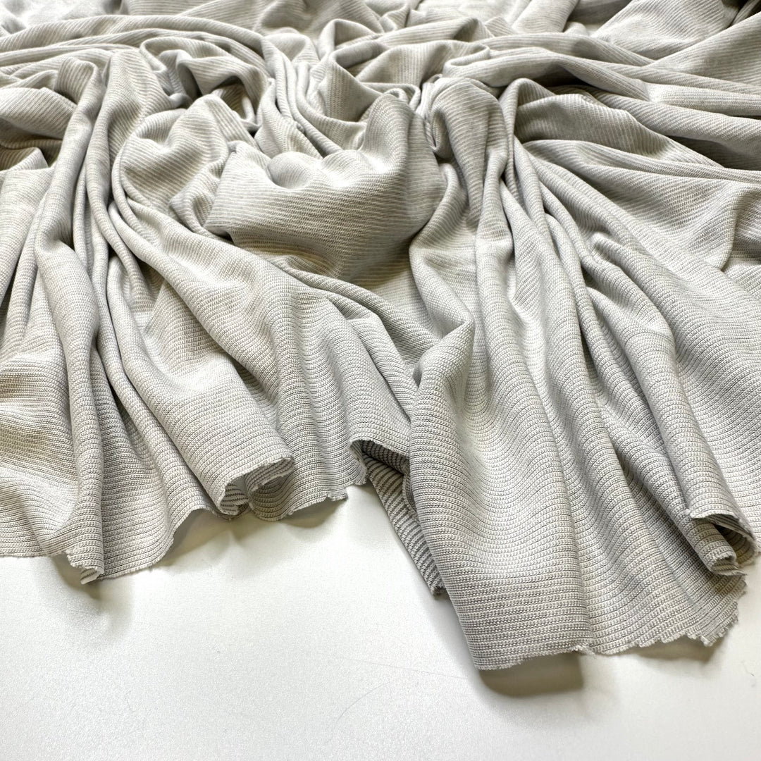 Prank Calls - Polyester Blend Knit - Light Grey Stripes - 1.2M Bundle