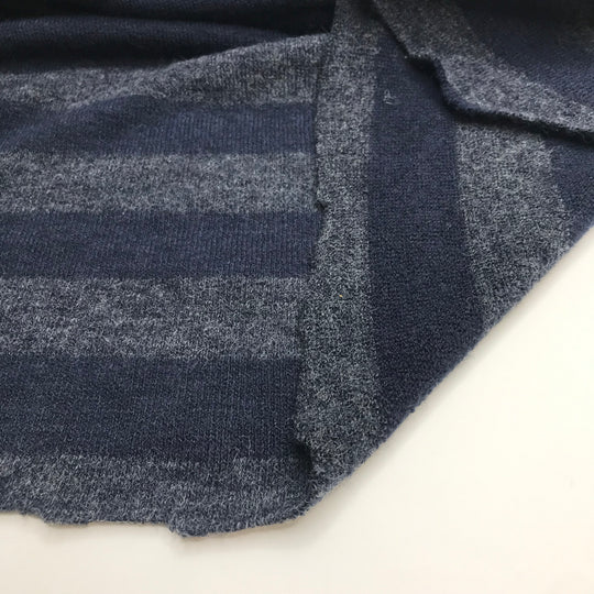 Mr Bean Funny - Rib Knit Acrylic Blend Knit - Blue/Grey Stripes - 1.5M Bundle