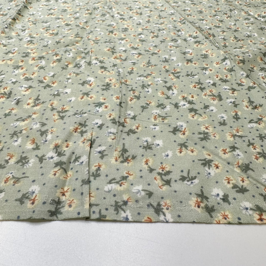 Hiding Fake Flowers All Over Their House - Cotton Blend Woven - Light Green Multi Floral - 4.1M Bundle
