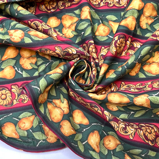 Replacing Everything With Plastic Fruit - Cotton Woven - Multi Decorative Pears - 2.5M Bundle