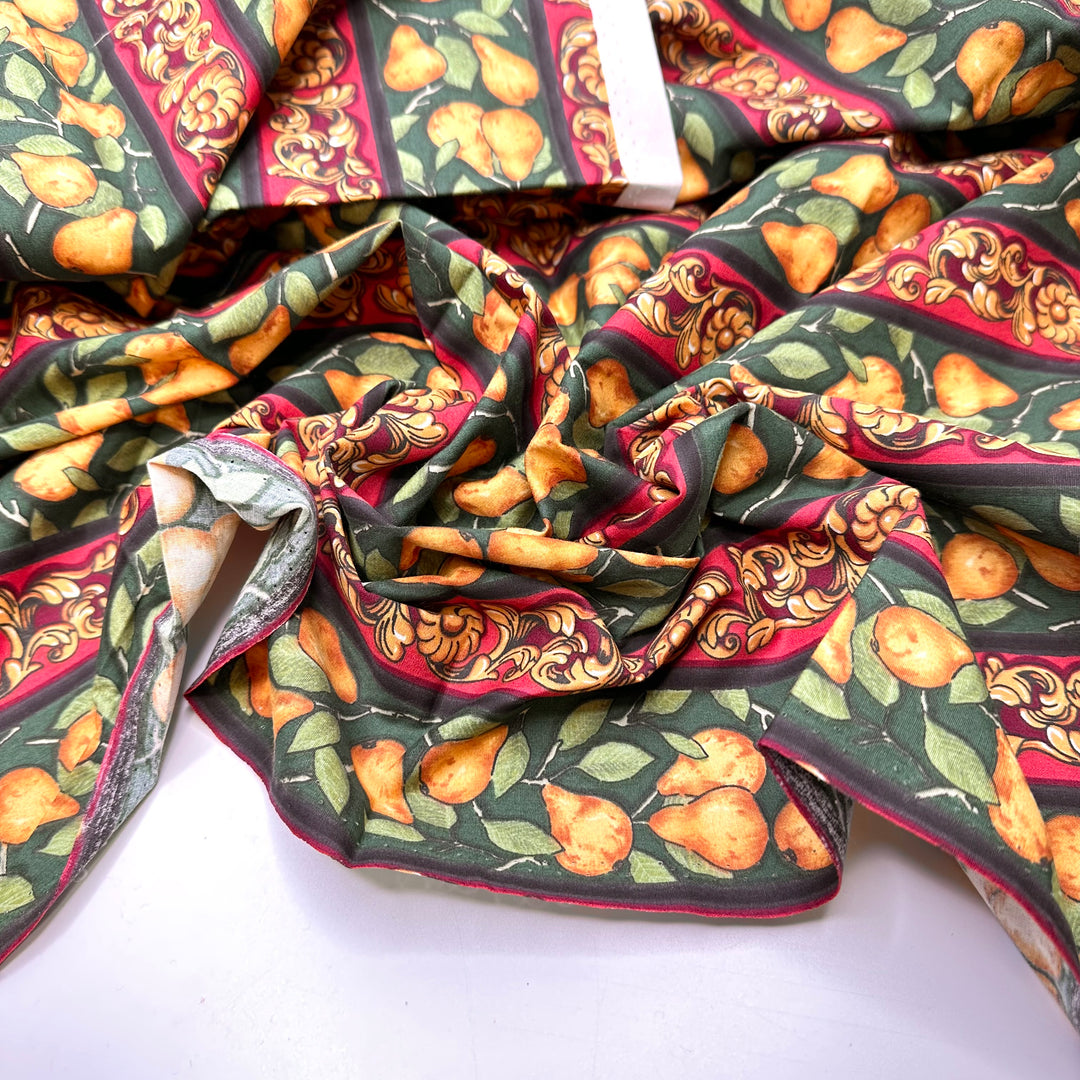 Replacing Everything With Plastic Fruit - Cotton Woven - Multi Decorative Pears - 2.5M Bundle