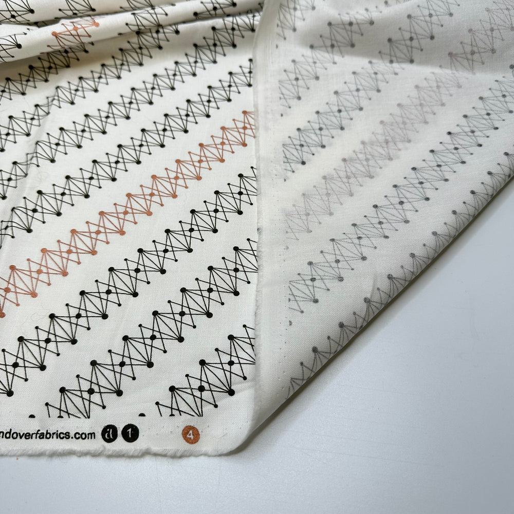 Connecting The Dots - Soft Cotton Woven - White Multi Geometric - 1.7M Bundle