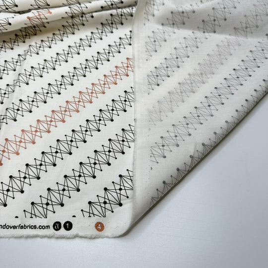 Connecting The Dots - Soft Cotton Woven - White Multi Geometric - 1.7M Bundle