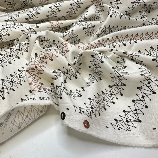 Connecting The Dots - Soft Cotton Woven - White Multi Geometric - 1.7M Bundle