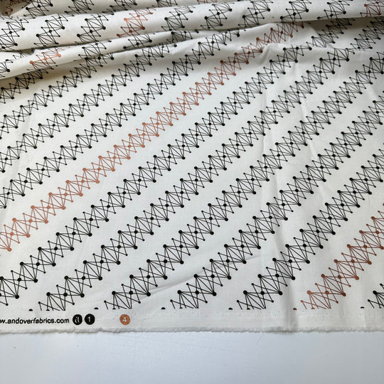 Connecting The Dots - Soft Cotton Woven - White Multi Geometric - 1.7M Bundle