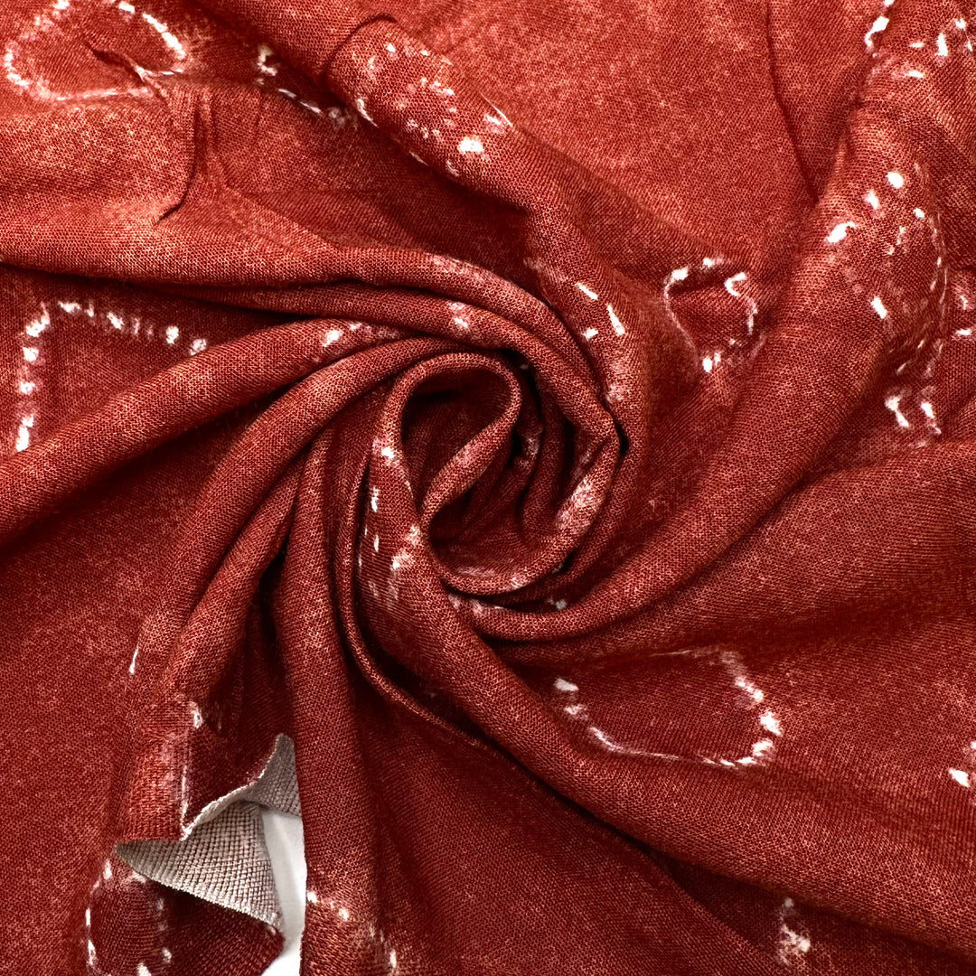 Coming Back Around - Tencel/Cotton Woven - Burgundy/White Abstract - 2.7M Bundle
