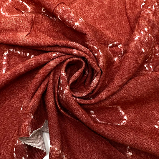 Coming Back Around - Tencel/Cotton Woven - Burgundy/White Abstract - 2.7M Bundle