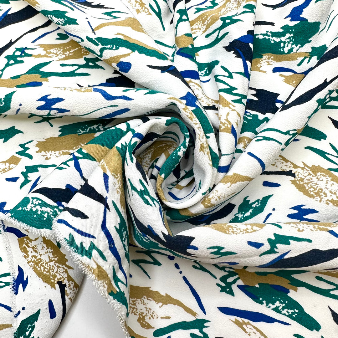 Silly String - Poly Woven - White Multi Abstract - Bundles