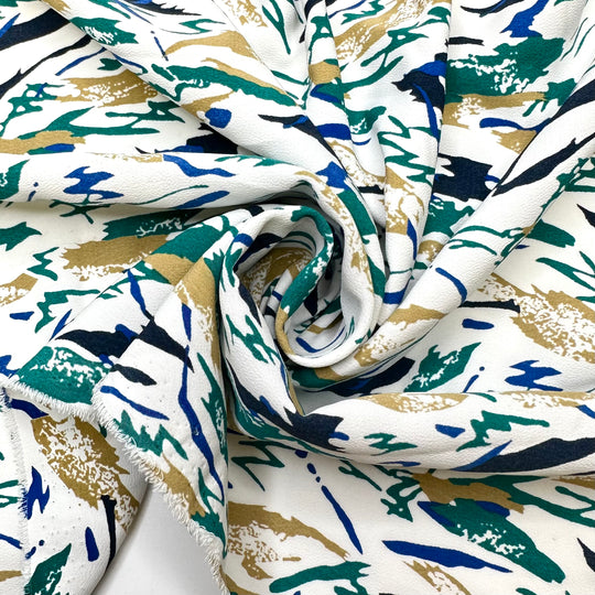 Silly String - Poly Woven - White Multi Abstract - Bundles