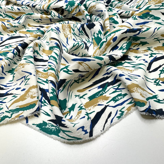 Silly String - Poly Woven - White Multi Abstract - Bundles
