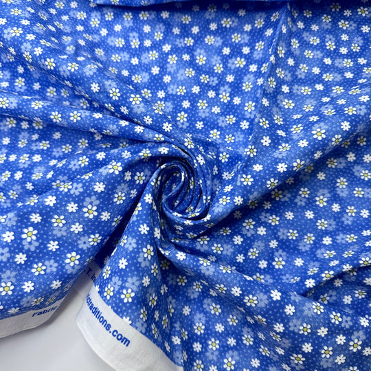 A Fool For Flowers - Cotton Woven - Blue Multi Floral - 1.2M Bundle